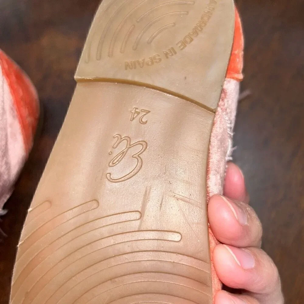 Eli velvet baby boots coral orange sz 24